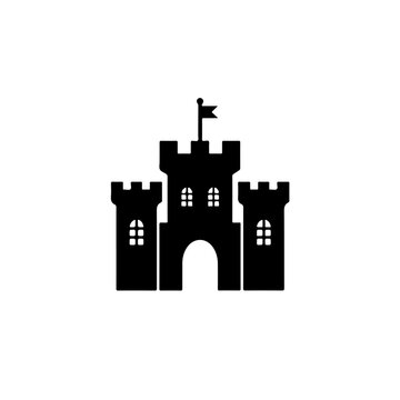 Castle Gate Logo Monochrome Design Style