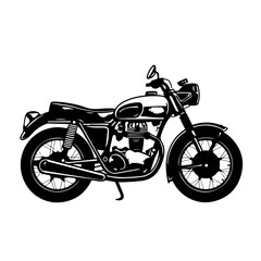 Classic Motorcycle Logo Monochrome Design Style