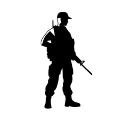 Commando Logo Monochrome Design Style