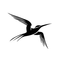 Common Tern Logo Monochrome Design Style