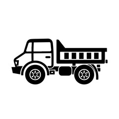 Contractor Truck Logo Monochrome Design Style