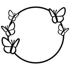 Butterfly Circle Frame
