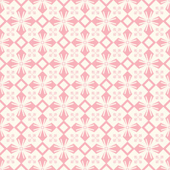 Geometric Flowers Vector Seamless Pattern