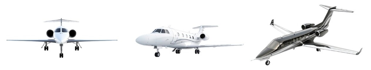 Obraz premium Collection of PNG. Jet isolated on a transparent background.
