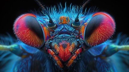 Vivid Details of a Praying Mantis - obrazy, fototapety, plakaty