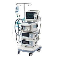 Anesthesia machine, transparent background, isolated image, generative AI