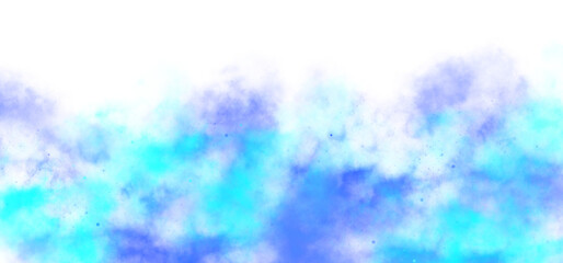 Realistic blue magic mist cloud