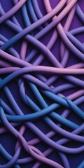 Knotted Shapes in Purple and Navy