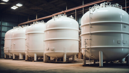 Chemical industry tank storage white