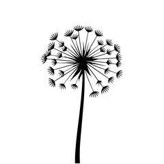 Dandelion Logo Monochrome Design Style