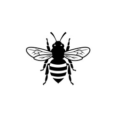 Queen Bee Logo Monochrome Design Style