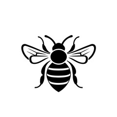 Queen Bee Logo Monochrome Design Style