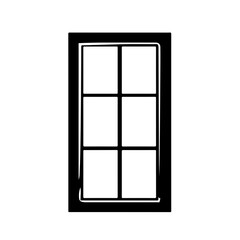 rectangular window frame Logo Monochrome Design Style