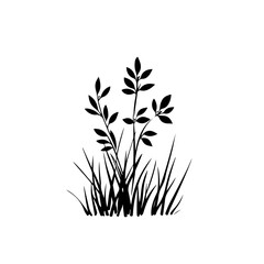 simple plant Logo Monochrome Design Style