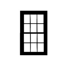simple rectangular window Logo Monochrome Design Style