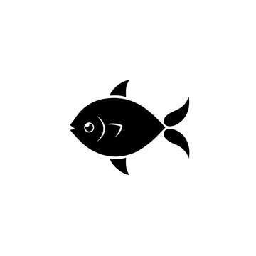 simple fish Logo Monochrome Design Style