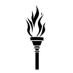 Torch Logo Monochrome Design Style - obrazy, fototapety, plakaty