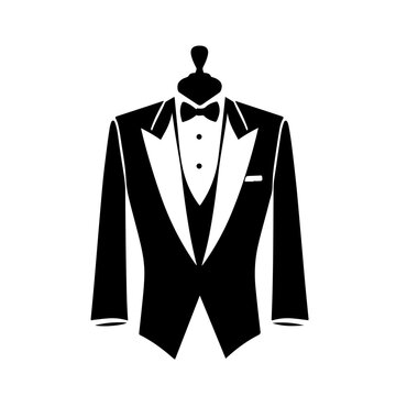 Tuxedo Logo Monochrome Design Style
