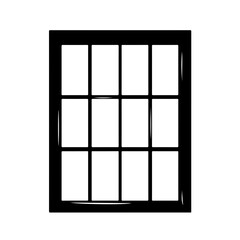 window with many panes Logo Monochrome Design Style