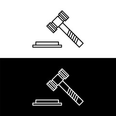 Judge gavel icon vector. law icon vector. auction hammer