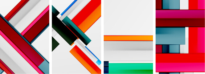 Minimal lines and color stripes poster abstract backgrounds. Vector illustration For Wallpaper, Banner, Background, Card, Book Illustration, landing page