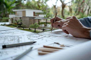 Architect's Blueprint: Crafting Dreams into Structure - A Visionary's Pen Transforms Ideas into the Framework of Home, Bridging Imagination and Reality with Precision and Purpose.