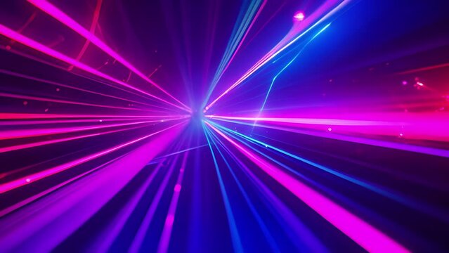 Energetic music and colorful pulsating lasers create an electrifying energy in the club captured perfectly in this footage.