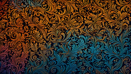 Batik background digital illustration 