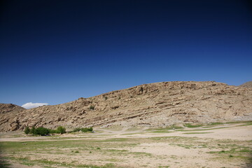 Mountain landscape near royal tombs in Naqsh-e Rostam, Iran