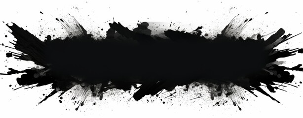 black splashed brushstroke