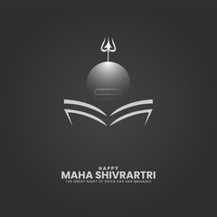 Obraz premium Happy Maha Shivratri Festival, Creative Creative Lord Shiva Shivratri, Indian Festival, 3D Illustration.