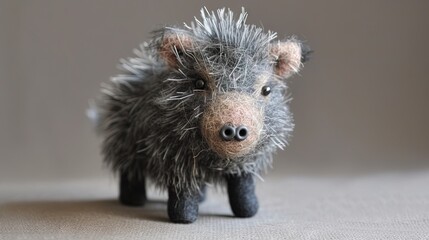 Javelina Stuffed animal in soft furry plush. Cute and adorable animal toy.