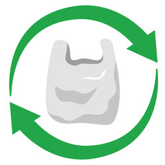 Recycle Plastic Bag Illustration