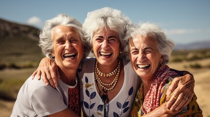 Happy old women