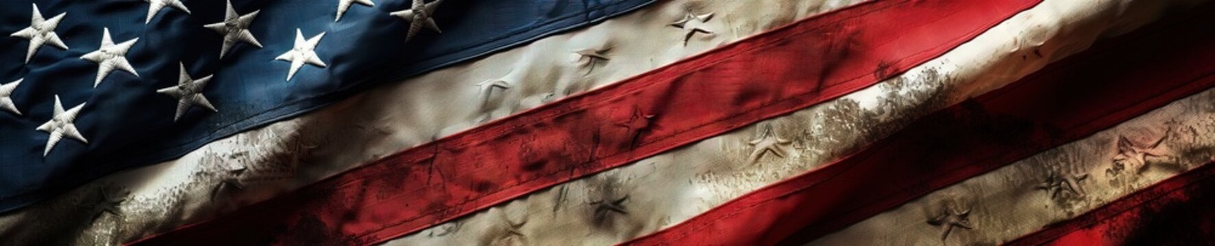 American flag political election concept for 2024 democratic and republican debates and coverage