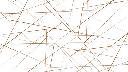 Random chaotic lines abstract geometric pattern. Abstract lines in brown and white tone of many squares and rectangle shapes on white background