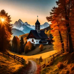 Foto op Canvas old castle in the mountains © robina