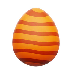 Easter Egg 3D Rendering Icon Isolated Transparent Background