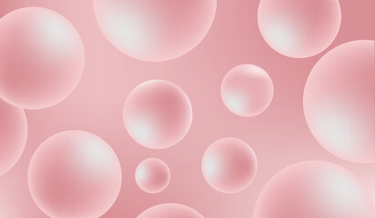 Pink bubbles abstract background, bubbles, pastel, gradient