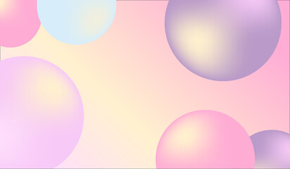 Abstract background, bubbles, pastel, gradient