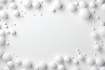 Fototapeta premium White abstract background with balls. 3d rendering, 3d illustration.