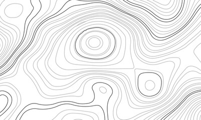 Wave topographic contour map, topographic wavy map line background. Abstract geographic wave grid line map. Geographic mountain relief background. - obrazy, fototapety, plakaty
