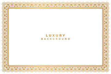 luxury golden page certificate border seamless pattern or wedding invitation background banner