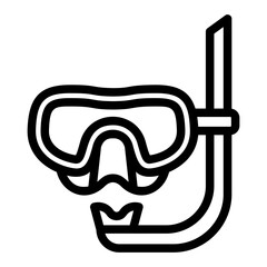 scuba diving outline icon