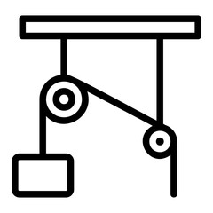 pulley outline icon