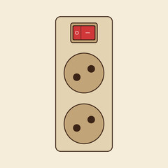 vector illustration of plug icon