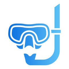 scuba diving gradient icon