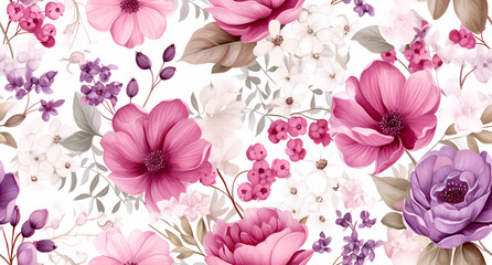 color and style of a floral background on a white background