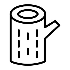 Log Vector Line Icon