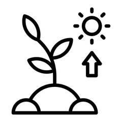 Photosynthesis Vector Line Icon